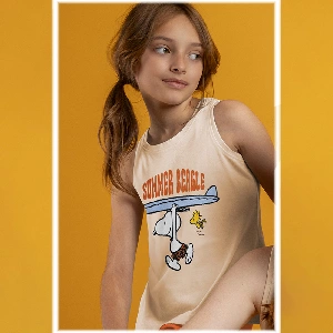 Pijama infantil niña Snoopy 63452 Punto