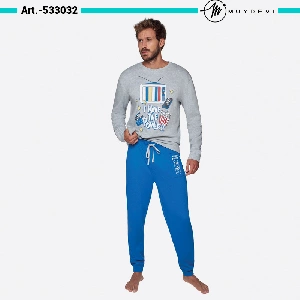Pijama de hombre Muydemi 533032 interlock otoño-invierno